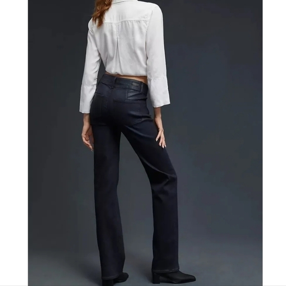 Paige Blake High-Rise Straight Leg Stunner Luxe Coating jeans Size 26 - Picture 3 of 16